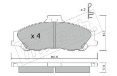 Sada brzdových destiček, kotoučová brzda fri.tech. 495.0