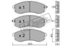 Sada brzdových destiček, kotoučová brzda fri.tech. 498.0
