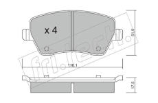 Sada brzdových destiček, kotoučová brzda fri.tech. 501.0
