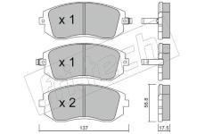 Sada brzdových destiček, kotoučová brzda fri.tech. 516.0