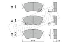Sada brzdových destiček, kotoučová brzda fri.tech. 518.0