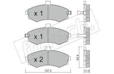 Sada brzdových destiček, kotoučová brzda fri.tech. 520.0
