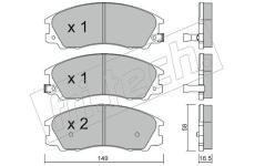 Sada brzdových destiček, kotoučová brzda fri.tech. 522.0