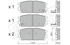 Sada brzdových destiček, kotoučová brzda fri.tech. 523.0