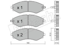 Sada brzdových destiček, kotoučová brzda fri.tech. 525.0