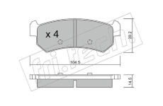 Sada brzdových destiček, kotoučová brzda fri.tech. 527.0
