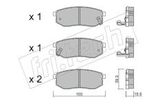 Sada brzdových destiček, kotoučová brzda fri.tech. 530.0