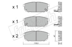 Sada brzdových destiček, kotoučová brzda fri.tech. 532.0