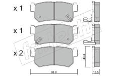 Sada brzdových destiček, kotoučová brzda fri.tech. 535.0