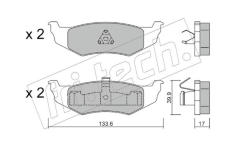 Sada brzdových destiček, kotoučová brzda fri.tech. 538.0