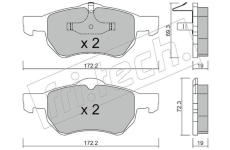 Sada brzdových destiček, kotoučová brzda fri.tech. 539.0