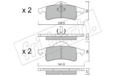 Sada brzdových destiček, kotoučová brzda fri.tech. 542.0