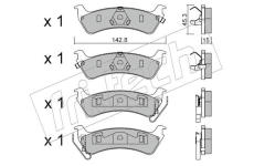 Sada brzdových destiček, kotoučová brzda fri.tech. 543.0