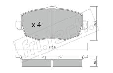 Sada brzdových destiček, kotoučová brzda fri.tech. 544.0