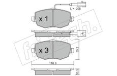 Sada brzdových destiček, kotoučová brzda fri.tech. 544.1