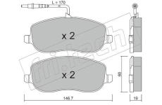Sada brzdových destiček, kotoučová brzda fri.tech. 546.0