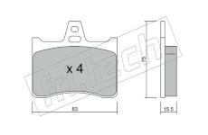 Sada brzdových destiček, kotoučová brzda fri.tech. 547.0