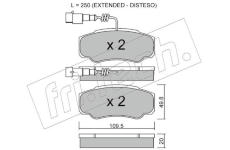 Sada brzdových destiček, kotoučová brzda fri.tech. 548.1