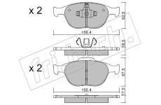 Sada brzdových destiček, kotoučová brzda fri.tech. 549.0