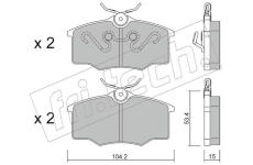 Sada brzdových destiček, kotoučová brzda fri.tech. 553.0