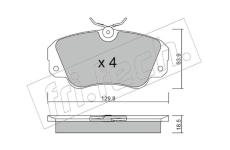 Sada brzdových destiček, kotoučová brzda fri.tech. 554.0