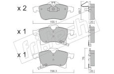 Sada brzdových destiček, kotoučová brzda fri.tech. 555.0