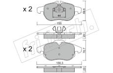 Sada brzdových destiček, kotoučová brzda fri.tech. 556.0