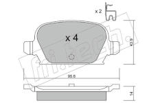 Sada brzdových destiček, kotoučová brzda fri.tech. 557.0
