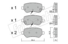 Sada brzdových destiček, kotoučová brzda fri.tech. 558.2