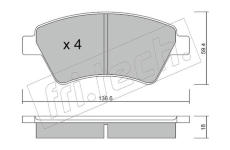 Sada brzdových destiček, kotoučová brzda fri.tech. 560.0