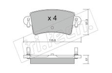 Sada brzdových destiček, kotoučová brzda fri.tech. 562.0