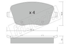 Sada brzdových destiček, kotoučová brzda fri.tech. 563.0