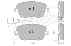 Sada brzdových destiček, kotoučová brzda fri.tech. 563.1