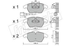 Sada brzdových destiček, kotoučová brzda fri.tech. 564.0