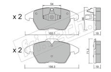 Sada brzdových destiček, kotoučová brzda fri.tech. 564.1