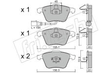 Sada brzdových destiček, kotoučová brzda fri.tech. 565.2