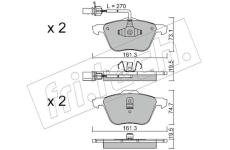 Sada brzdových destiček, kotoučová brzda fri.tech. 567.0