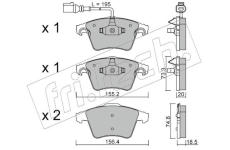 Sada brzdových destiček, kotoučová brzda fri.tech. 568.0