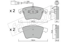 Sada brzdových destiček, kotoučová brzda fri.tech. 568.2