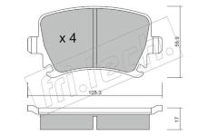 Sada brzdových destiček, kotoučová brzda fri.tech. 569.0