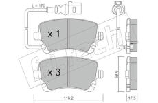 Sada brzdových destiček, kotoučová brzda fri.tech. 570.0