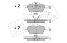 Sada brzdových destiček, kotoučová brzda fri.tech. 571.0