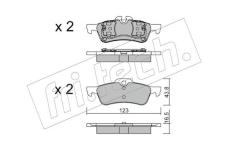 Sada brzdových destiček, kotoučová brzda fri.tech. 572.0