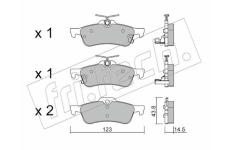 Sada brzdových destiček, kotoučová brzda fri.tech. 572.1