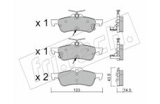 Sada brzdových destiček, kotoučová brzda fri.tech. 572.2