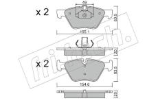 Sada brzdových destiček, kotoučová brzda fri.tech. 573.0