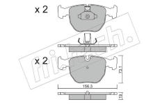 Sada brzdových destiček, kotoučová brzda fri.tech. 575.0
