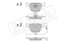 Sada brzdových destiček, kotoučová brzda fri.tech. 576.0