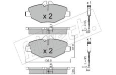 Sada brzdových destiček, kotoučová brzda fri.tech. 578.0W