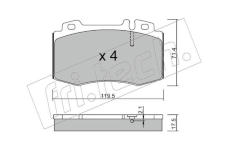 Sada brzdových destiček, kotoučová brzda fri.tech. 579.0